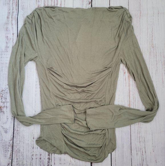Free People Intimately Night We Met Ribbed Ruched Long Sleeve T Shirt Small - Picture 3 of 7